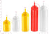 New Star Foodservice 26238 Clear Plastic Squeeze Bottles, Wide Mouth, 24 oz, Pack of 6