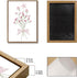 SongZest 3 12x16in Piece Pink Floral Framed Wall Art Boho Flower Nursery Canvas Art Prints Wildflower Bow Pictures Wall