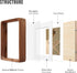 8x8 6x6, Picture Frame with Mat for Pictures Square walnut wood desk frame with plexiglass, perfect for room decor