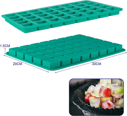 Silicone Caramel Candy Molds, 2 Pack, 40-Cavity Square Hard Candy Mold for Chocolate Truffles, Gummy Jelly, Pralines,