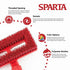 SPARTA 3638831EC05 Polyester Rectangle Scrub Brush | Floor Brush with Swivel Head for Cleaning, 8 Inches, Red