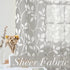 XTMYI Light Grey Small Window Curtain Panels for Bathroom, Grommet Leaf Striped Sheer Half Short Curtains, 48 Inch