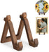 Plate Display Stand, 6 Inch Wood Holder for Decorative Picture Frame, Dish, Photo, Plaque, Platter