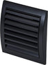 Vent Systems 4'' Inch Anthracite Louvered Air Vent Covers, Pack of 2 Bathroom Exhaust Vents, Keeps Out Insects and