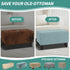 XX-Samll, MAXIJIN Velvet Ottoman Cover Rectangular Stretch Square Ottoman Covers Slipcover Rectangle Washable Foot