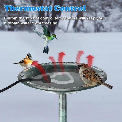 500W 50Gal Magoog Chicken Water Heater, Chicken Water Deicer for Plastic Waterer, Liverstock Water Heater, Cast