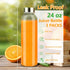 Zukro Glass Juice Bottles with Lids Set of 3, 24 oz Reusable Clear Bottles with Stainless Steel Cap