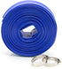 WWD POOL 1-1/2" x 50' Heavy Duty Swimming Pool Backwash Hose with Clamp, General Purpose Reinforced PVC Lay-Flat Water Discharge Hose, for Drain Clean Swimming Pools & Filters