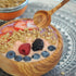 7-Inch Long Handle Olive Wood Smoothie Spoons, Set of 2 for Iced Tea, Coffee, Ice Cream, and Yogurt