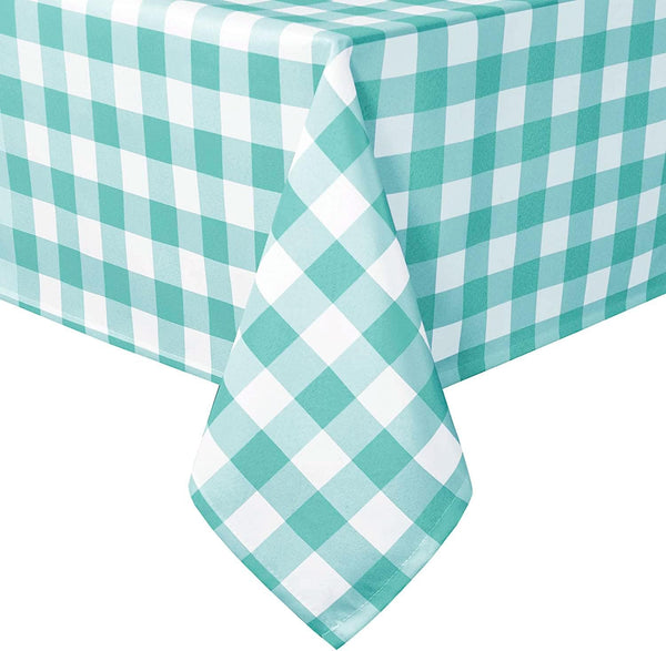 Hiasan Checkered Square Tablecloth - Stain Resistant, Waterproof, Wrinkle Resistant Washable Table Cloth for Dining