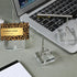 Glenmal 3 Pack Adjustable Metal Arm Display Stand Easel with Acrylic Base for Gemstones, Fossils, Minerals, Plates