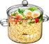 GANAZONO Clear Borosilicate Cooking Pot with Lid, Handle, Stovetop Simmer Pot, 1900ML