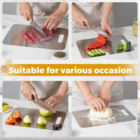 Kacitalone Board,100% Tavano Titanium Cutting Pure Titanium Cutting Boards for Kitchen,Double-side Available Cutting