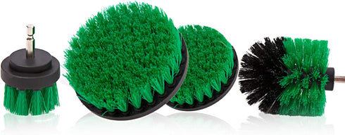 4 Packs Drill Brush Kit, Scrubber Attachment Set for Cleaning Kitchen, Stove, Cabinet, and Carpet