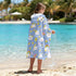 JOPJOLIW 30" 50", Cozy Clouds Hooded Beach Towel for Kids, Blue Sky Hooded Towels for Toddlers X Moon Clouds Stars Warm