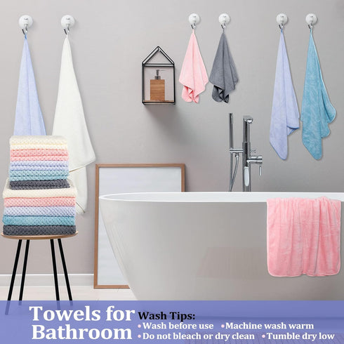 20 Set 5 5 10 Mixweer Pcs Bath Towel and Washcloths for Bathroom Includes Bath Towels Hand Towels Washcloths, Soft