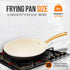 NutriChef 12-Inch Professional Ceramic Frying Pan - Large Skillet with Golden Titanium Handle, Non-Stick Ceramic Coating, Stain-Resistant, Easy to Clean, Ideal for Home Cooking by NutriChef