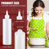 30 8.5 oz Nozzle 2 Pcs Plastic Squeeze Bottle Condiment Squeeze Bottle with Red Tip Cap Sauce Sprayer with Small
