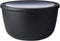 Mepal Cirqula 101oz Multi Food Storage Bowl - Nordic Black with Transparent Lids, Microwave & Dishwasher Safe
