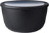 Mepal Cirqula 101oz Multi Food Storage Bowl - Nordic Black with Transparent Lids, Microwave & Dishwasher Safe