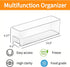 14.8'' 2 Pack vacane Long Breastmilk Storage Container, Clear Narrow Fridge Organizer Refrigerator Bin with Handles
