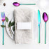 AARAINBOW 7 Pieces Stainless Steel Flatware Set, Portable Reusable Cutlery Set with Knife Fork Spoon Straws