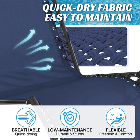 21" 63" Ostlttyn Zero Gravity Chair Replacement Fabric Kit, W x L Repair Cloth with Replacement Bungee Cord for Anti