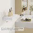 Dreamland 16 Inch White,6.7 Inch OfficeSet 2 Long Floating Shelves in Deep Floating Shelf for Wall,Large Display