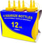 New Star Foodservice 26498 Plastic Squeeze Bottles, 12 oz, Yellow, Pack of 6