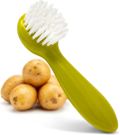 Joie Potato Scrub Brush - Ergonomic Easy Grip Handle for Cleaning Vegetables and Fruits, BPA-Free, Dishwasher Safe,