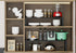 Countertop Desktop(1Pack/Black/Large-with Jojocross Expandable Cabinet Shelf Organizer Storage Spice Rack Shelves