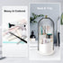 Bathroom Organizer Countertop, Toothbrush Holders with Sliding Lid, Rotating 3 Slots Tooth Brush Toothpaste Caddy