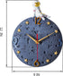 12 Inch Space Theme Wall Clock, Astronaut Moon Wall Clock, Grey Modern Silent Clock for Kids Room Nursery Living Room