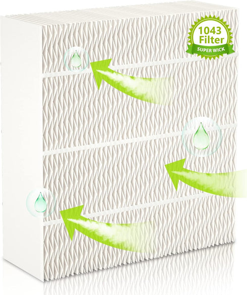 1043 Super Wick Humidifier Filter Replacement for Essick Air, Compatible with EP9500 EP9700 EP9800 EP9R500 Humidifiers
