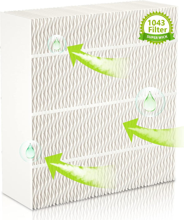 1043 Super Wick Humidifier Filter Replacement for Essick Air, Compatible with EP9500 EP9700 EP9800 EP9R500 Humidifiers