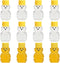HAOZIJIE 12 Sets 2oz Honey Bottles, Bear Shape Clear Empty Honey Jar with