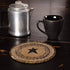 VHC Brands Kettle Grove Jute Stencil Star Trivet, 8 Inch, Primitive Country Patchwork Design