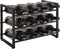 IBUYKE Stackable Wine Rack | 3 Tier Wine Storage Shelf for 12 Bottles | Inserts for Cabinet, Countertop, Pantry, Bar