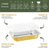 7x5 Sturdy Foil Pans + Snap-On Lids (5 Pack), Heavy Duty Reusable Foil Tins 20oz for Baking and Cooking