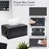 Leather Tissue Box Cover, Modern Decorative PU Leather Rectangular Tissue Box Case Organizer for Vanity Countertop,