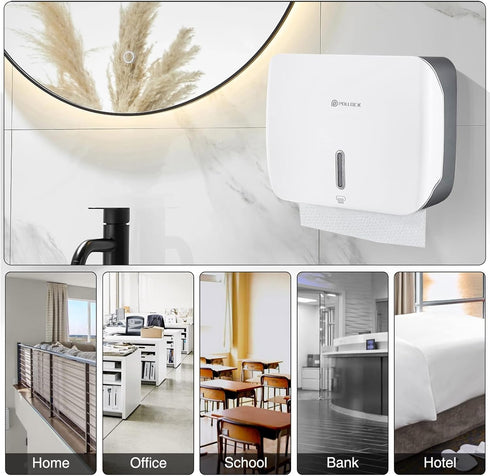Dispenser,Commercial 200 Paper Towel Holder Dispenser Wall Mount,Multifold/Trifold/C Fold Hand Towel Paper Towel