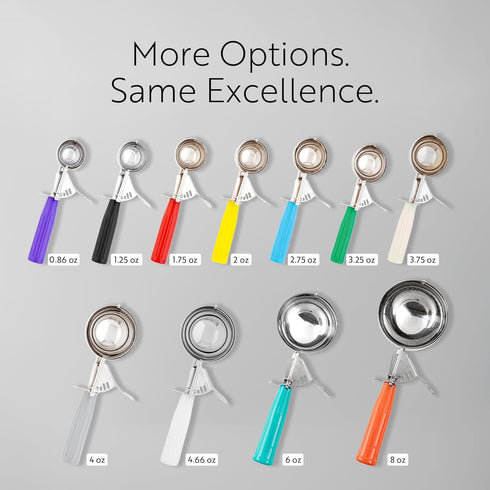 8 1 Restaurantware Met Lux Ounce Portion Scoop Durable Disher Scoop - Thumb Trigger Orange Stainless Steel Ice cream