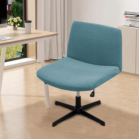 Armless LiveGo Chair Covers, Elastic Criss Cross Chair Cover, Perfect for Vanity/Mid Back Wide Seat Accent/Office Desk