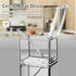 V·RESOURCING Clear Seasoning Box, 5 Pieces Clear Storage Container for Spice, Salt, Sugar, Condiment Jars with Spoons