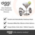 Oggi Stainless Steel Margarita Glasses, 12oz, Set of 2, Unbreakable for Outdoor Use