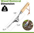 WORKPRO Weed Puller Tool, Heavy Duty Stainless Steel with Metal Leverage Base and V-Shaped Forks for Easy Weed Removal