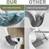 ASOBEAGE Deep Cleaner Toilet Brush, Silicone Toilet Brush with No-Slip Long Handle and Flexible Bristles, Quick Drying