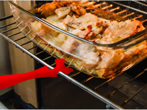 HIC Kitchen Non-Stick Silicone Oven Rack Jack, Heat Safe for Ovens and Toaster Ovens