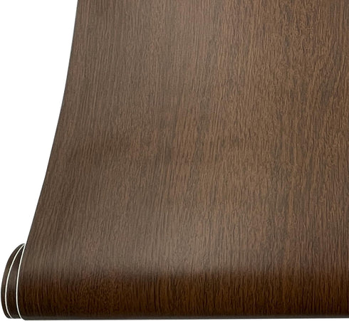 LovingWay 14.7 Feet Wallpaper Roll, Brown Wood Grain Shelf Liner 17.7x177 Inch Self-Adhesive Desk Lining Paper Decor