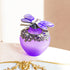 YU FENG 40ml Fancy Purple Dragonfly Refillable Glass Perfume Bottle with Retro Frosted Butterfly Lid